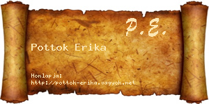 Pottok Erika névjegykártya