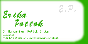 erika pottok business card